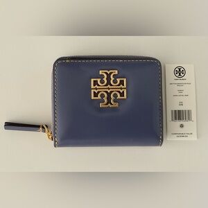 Tory Burch Bifold Wallet Smooth Leather Dark Lotus